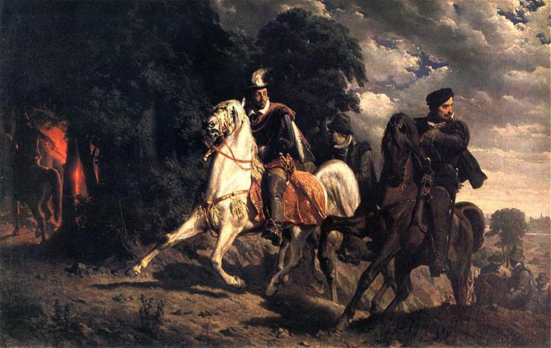 Artur Grottger The Escape of Henry of Valois from Poland. oil painting picture